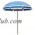 6.5 ft. Heavy Duty Shade Star Steel Beach Umbrella with Ash Wood Pole, Olefin Fabric, Carry Bag   